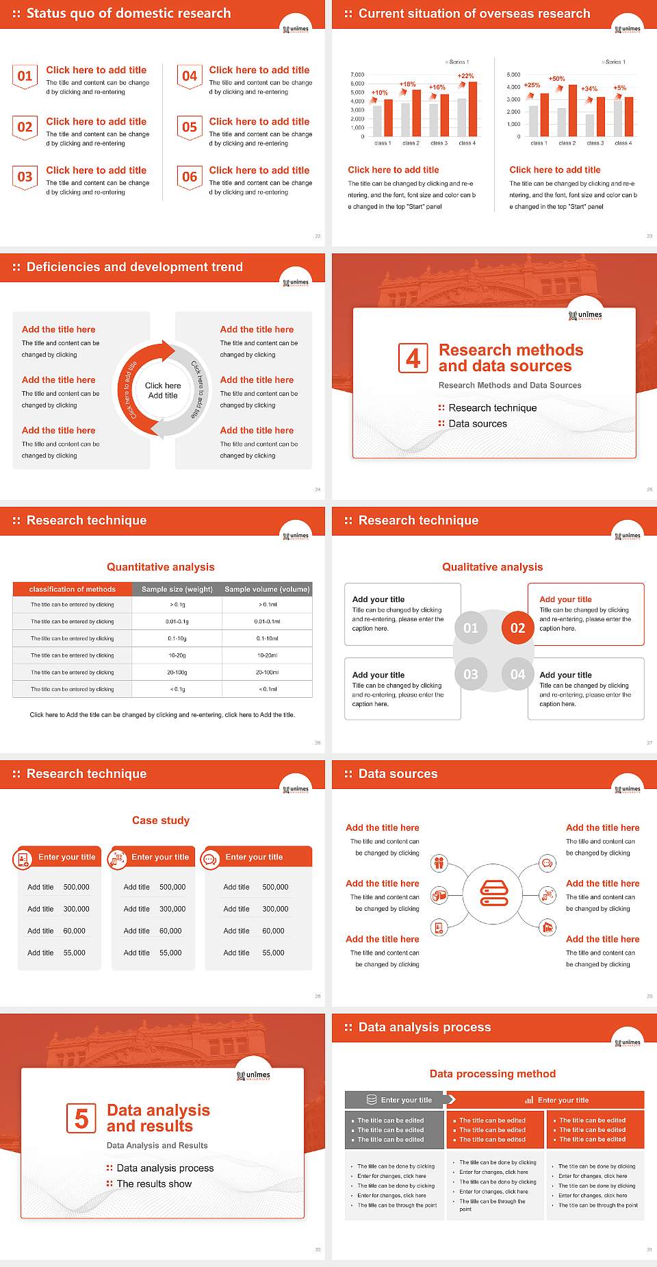 University of Nîmes Graduation Thesis Defense PPT Template4:3 ratio PPT effect preview image4