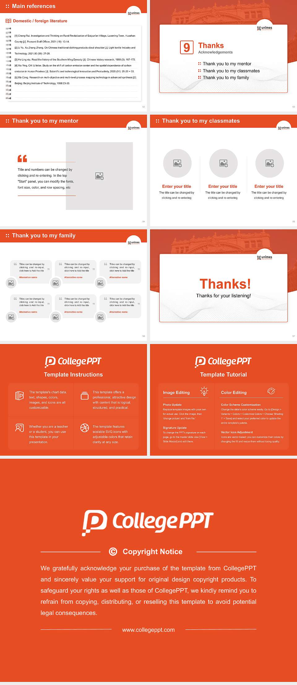 University of Nîmes Graduation Thesis Defense PPT Template4:3 ratio PPT effect preview image7