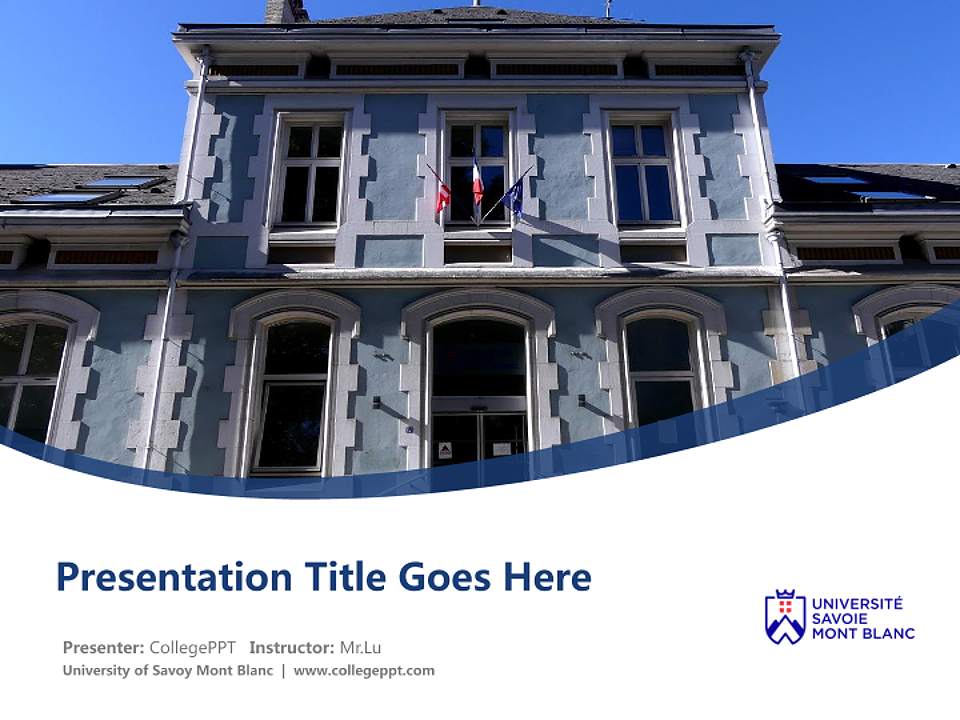 University of Savoy Mont Blanc Course/Courseware Creation PPT Template4:3 ratio PPT effect preview image5