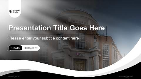 University of Lille Lecture Sharing and Networking Event PPT Template