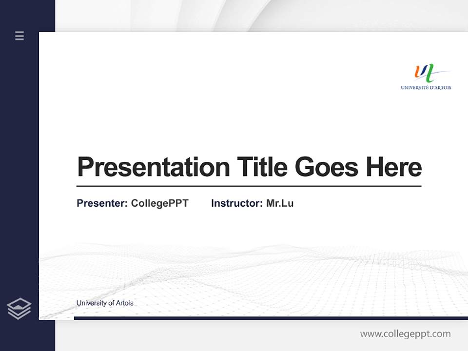 University of Artois Thesis Proposal/Graduation Defense PPT Template4:3 ratio PPT effect preview image5