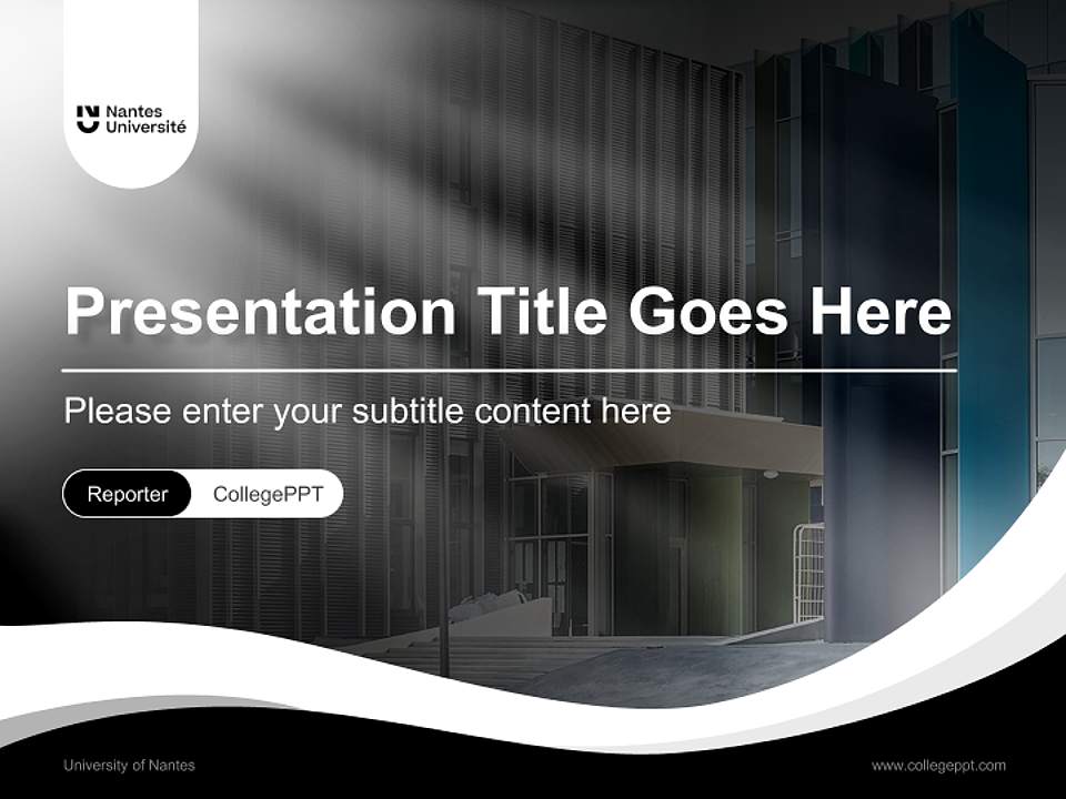 University of Nantes Lecture Sharing and Networking Event PPT Template4:3 ratio PPT effect preview image4