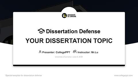 University of Lorraine Graduation Thesis Defense PPT Template