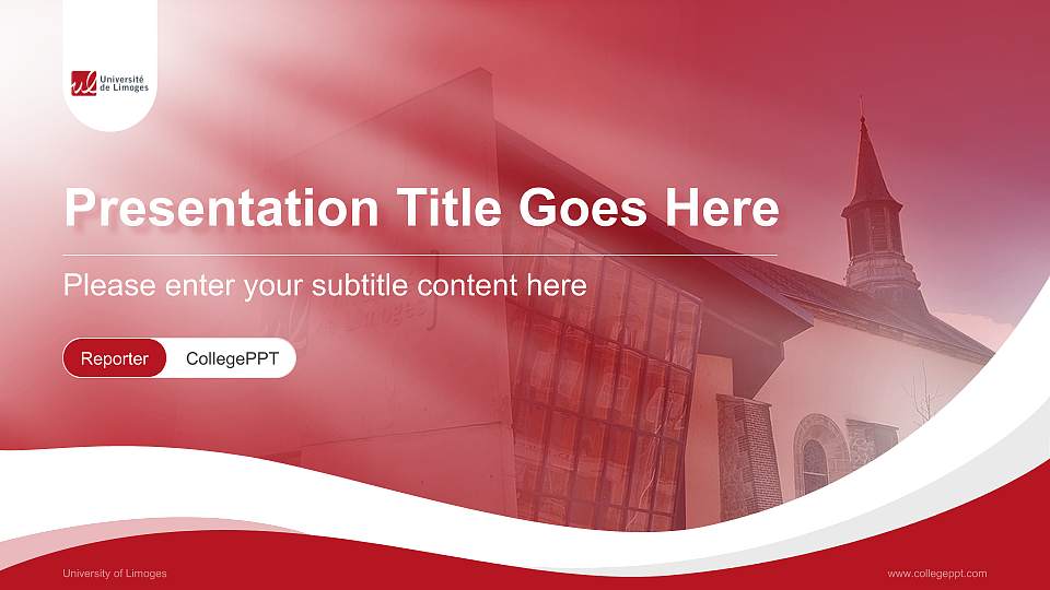 University of Limoges Lecture Sharing and Networking Event PPT Template16:9 ratio PPT effect preview image