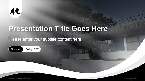 University of Bordeaux Montaigne Lecture Sharing and Networking Event PPT Template