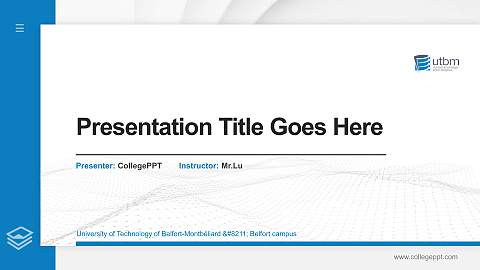 University of Technology of Belfort-Montbéliard – Belfort campus Thesis Proposal/Graduation Defense PPT Template