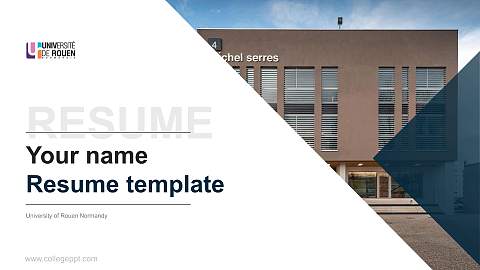 University of Rouen Normandy Resume PPT Template