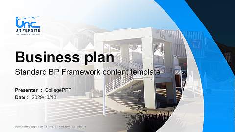 University of New Caledonia Competition/Entrepreneurship Contest PPT Template