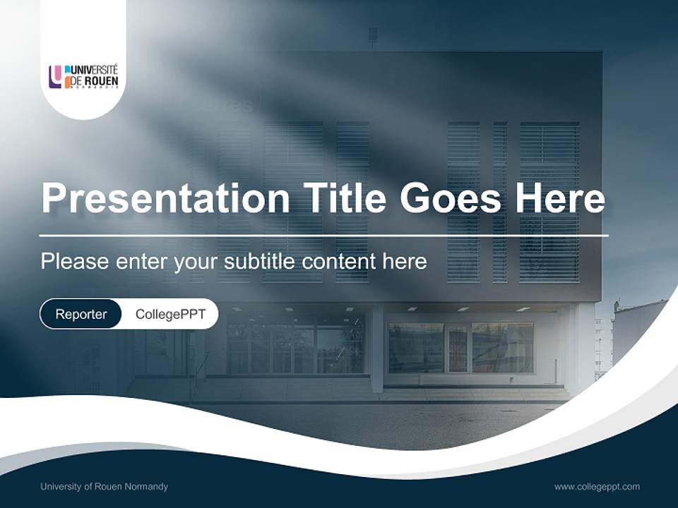 University of Rouen Normandy Lecture Sharing and Networking Event PPT Template4:3 ratio PPT effect preview image4