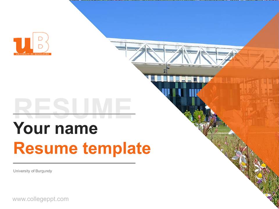 University of Burgundy Resume PPT Template4:3 ratio PPT effect preview image5
