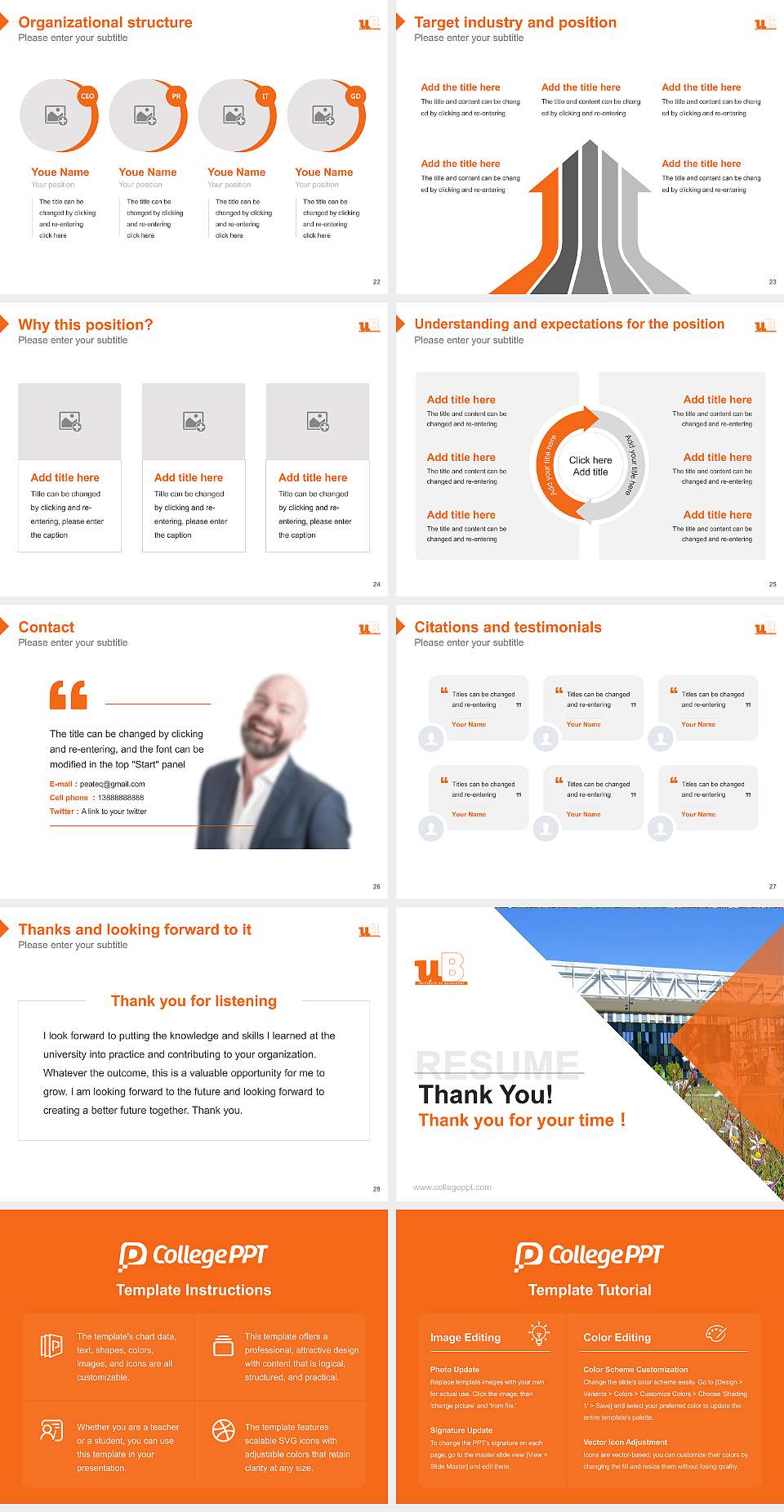University of Burgundy Resume PPT Template4:3 ratio PPT effect preview image4