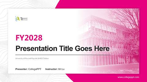 University of Pau and Pays de l’Adour Academic Presentation/Research Findings Report PPT Template