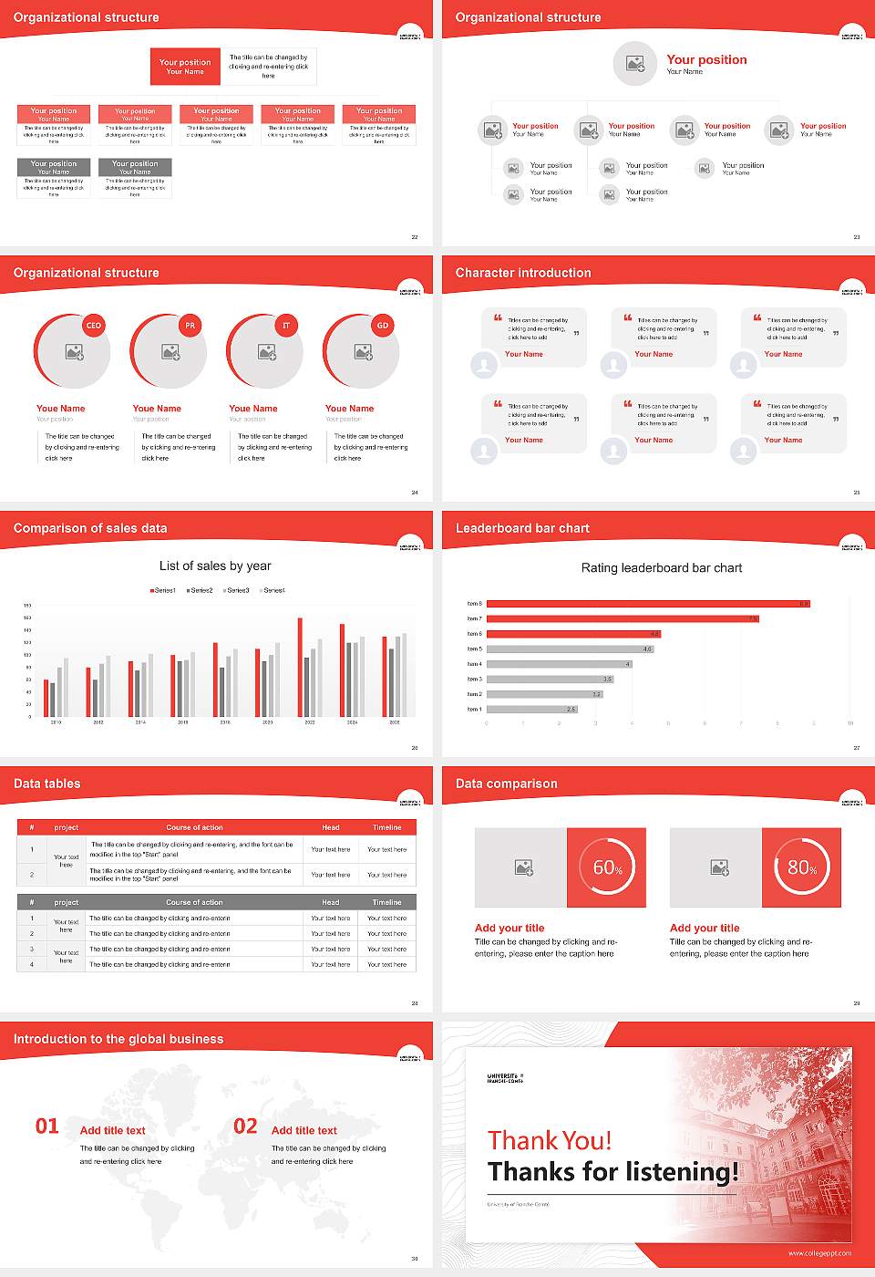 University of Franche-Comté Academic Presentation/Research Findings Report PPT Template16:9 ratio PPT effect preview image4