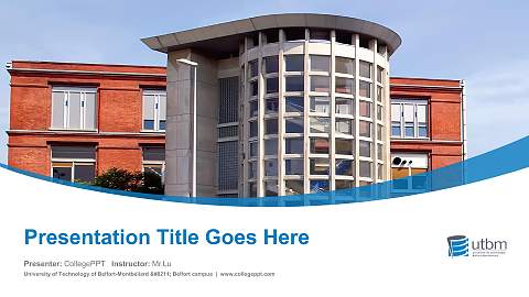 University of Technology of Belfort-Montbéliard – Belfort campus Course/Courseware Creation PPT Template
