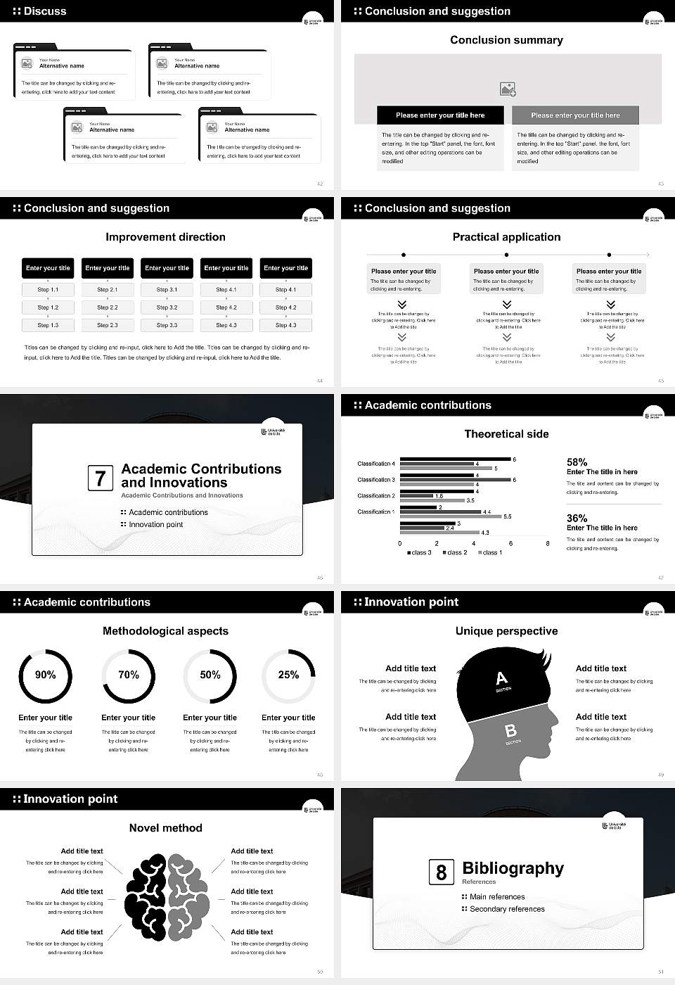 University of Lille Graduation Thesis Defense PPT Template16:9 ratio PPT effect preview image6
