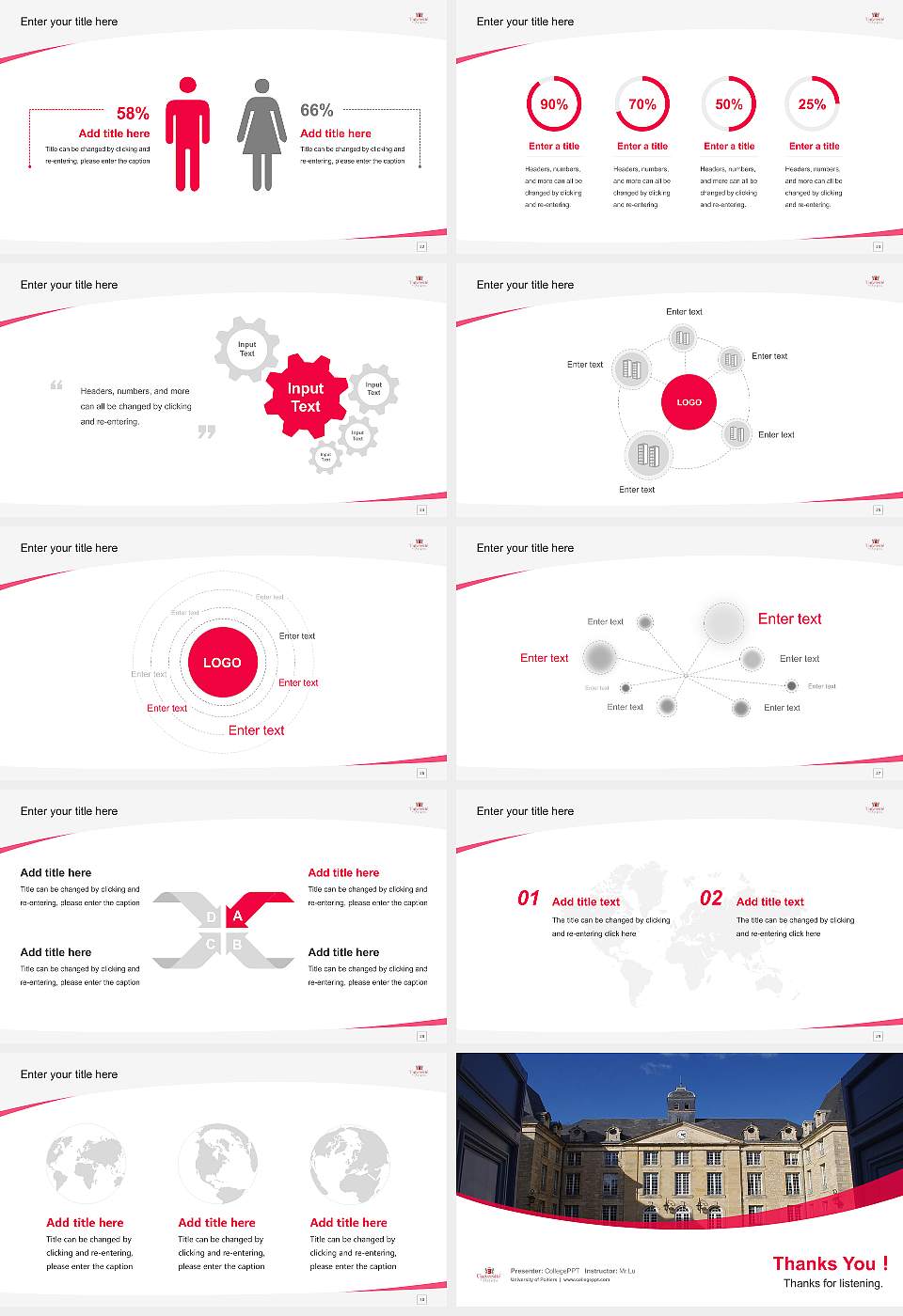 University of Poitiers Course/Courseware Creation PPT Template16:9 ratio PPT effect preview image4