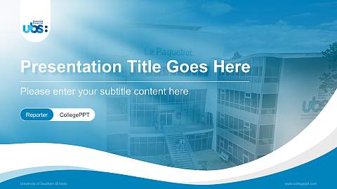 University of Southern Brittany Lecture Sharing and Networking Event PPT Template