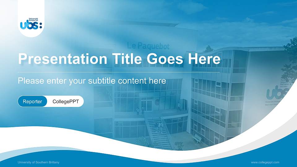 University of Southern Brittany Lecture Sharing and Networking Event PPT Template16:9 ratio PPT effect preview image