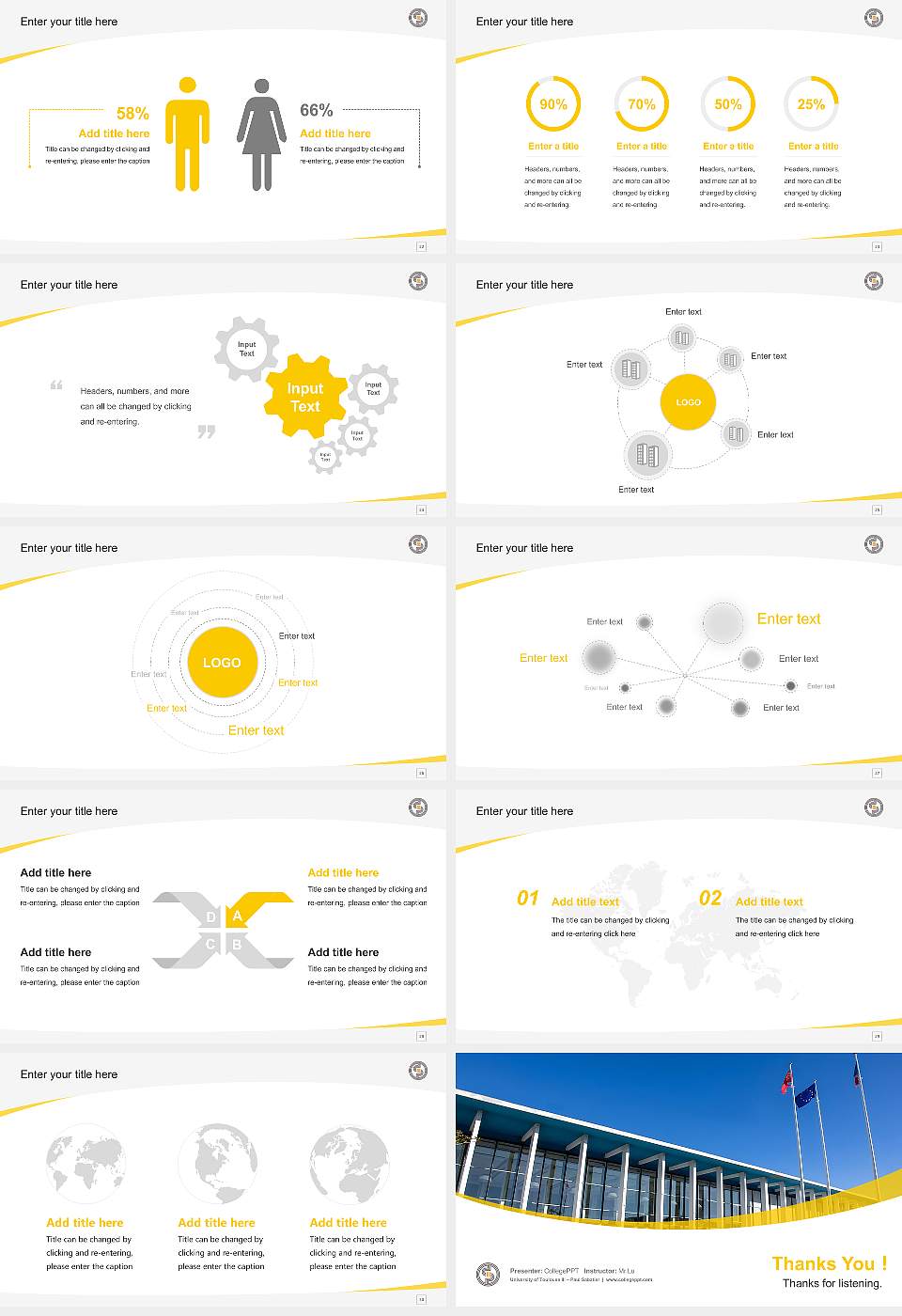 University of Toulouse III – Paul Sabatier Course/Courseware Creation PPT Template16:9 ratio PPT effect preview image4