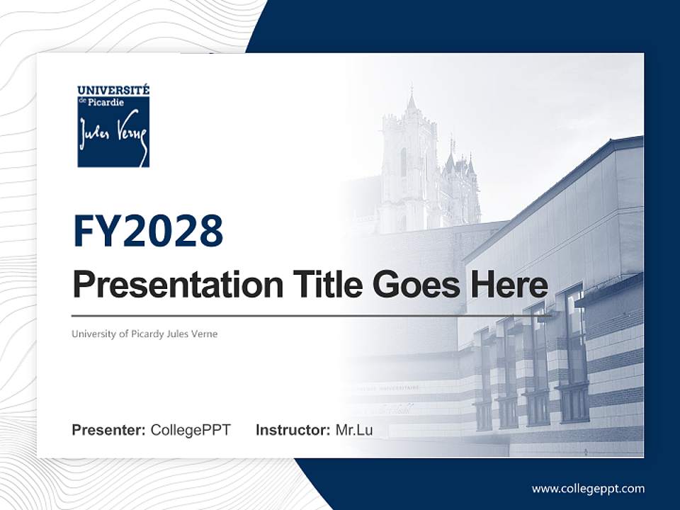 University of Picardy Jules Verne Academic Presentation/Research Findings Report PPT Template4:3 ratio PPT effect preview image5