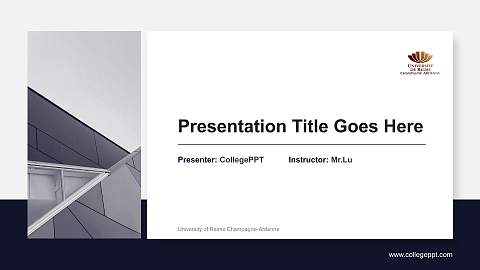 University of Reims Champagne-Ardenne General PPT Template