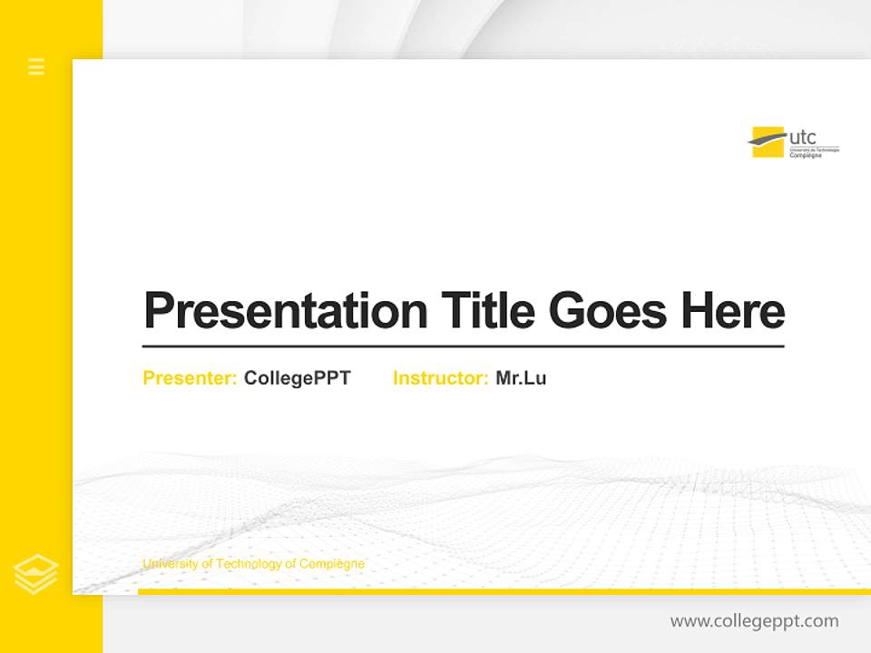 University of Technology of Compiègne Thesis Proposal/Graduation Defense PPT Template4:3 ratio PPT effect preview image5