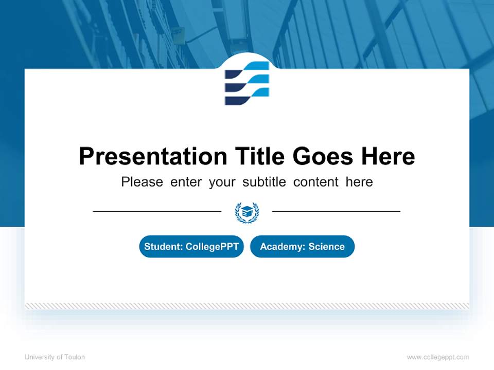 University of Toulon National Scholarship Defense PPT Template4:3 ratio PPT effect preview image4