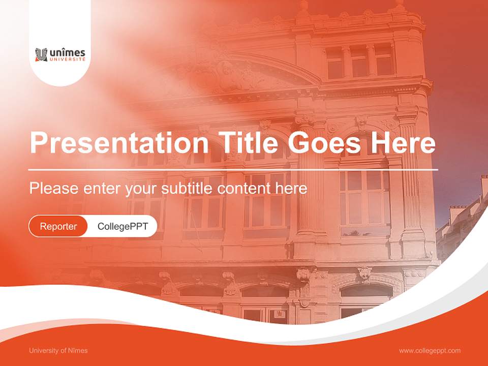 University of Nîmes Lecture Sharing and Networking Event PPT Template4:3 ratio PPT effect preview image4