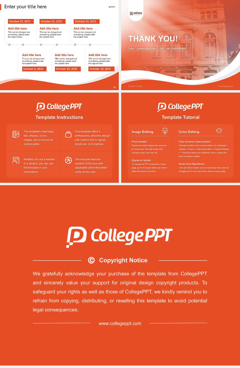 University of Nîmes Lecture Sharing and Networking Event PPT Template4:3 ratio PPT effect preview image4