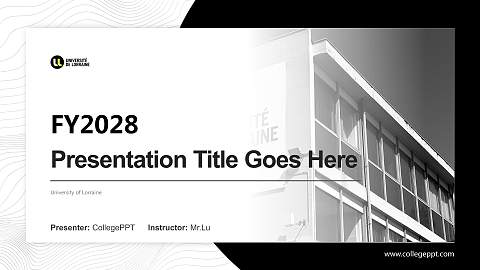 University of Lorraine Academic Presentation/Research Findings Report PPT Template