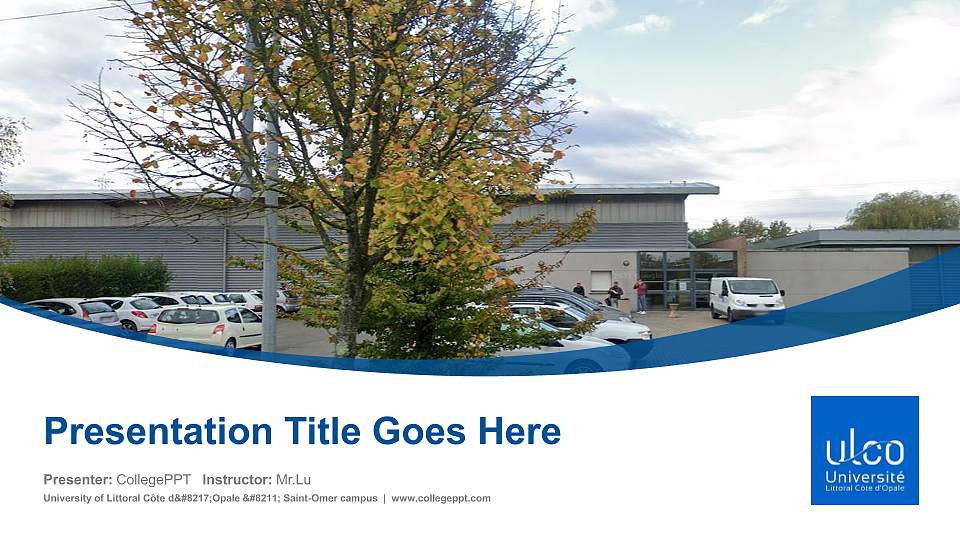 University of Littoral Côte d’Opale – Saint-Omer campus Course/Courseware Creation PPT Template16:9 ratio PPT effect preview image