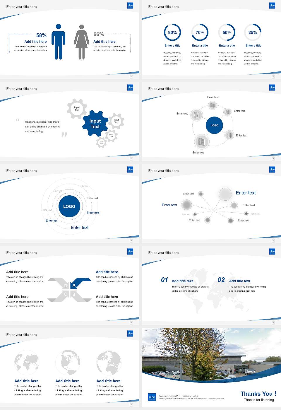 University of Littoral Côte d’Opale – Saint-Omer campus Course/Courseware Creation PPT Template16:9 ratio PPT effect preview image4