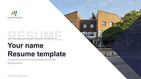 University of Artois Resume PPT Template