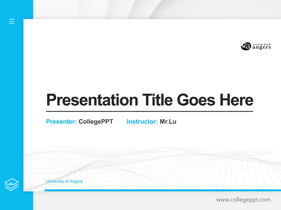University of Angers Thesis Proposal/Graduation Defense PPT Template4:3 ratio PPT effect preview image5