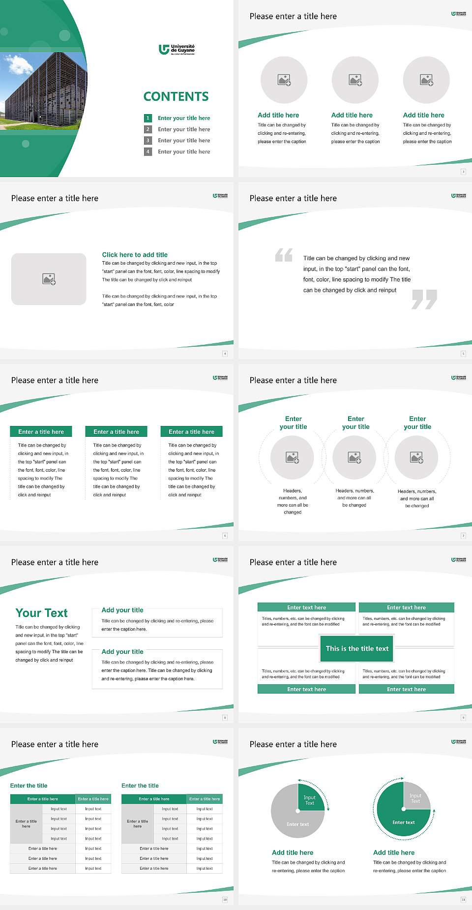 University of French Guiana Course/Courseware Creation PPT Template4:3 ratio PPT effect preview image2