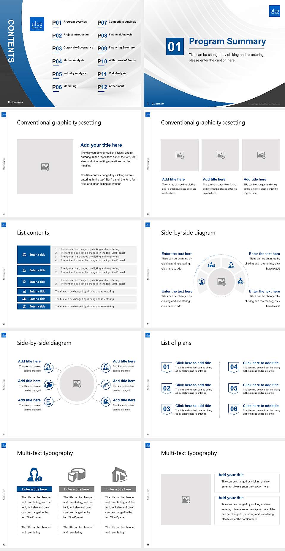 University of Littoral Côte d’Opale Competition/Entrepreneurship Contest PPT Template4:3 ratio PPT effect preview image2