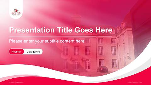 University of Poitiers Lecture Sharing and Networking Event PPT Template