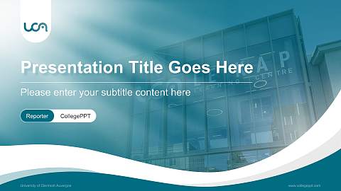 University of Clermont Auvergne Lecture Sharing and Networking Event PPT Template