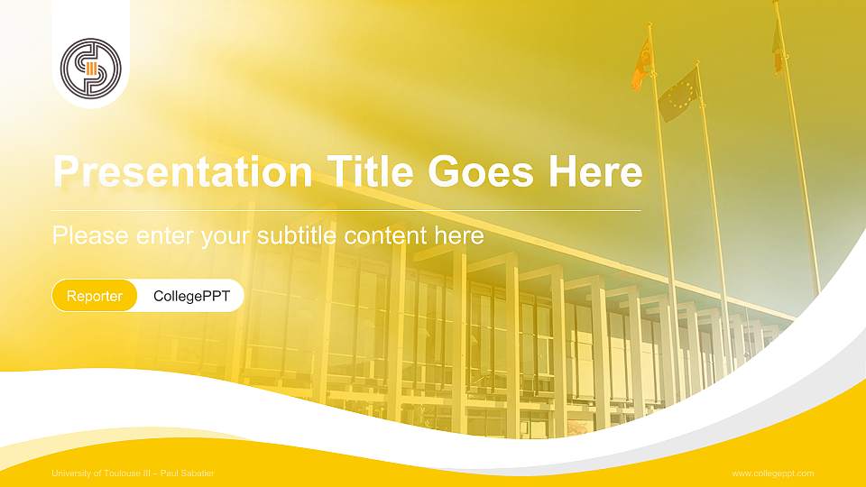 University of Toulouse III – Paul Sabatier Lecture Sharing and Networking Event PPT Template16:9 ratio PPT effect preview image