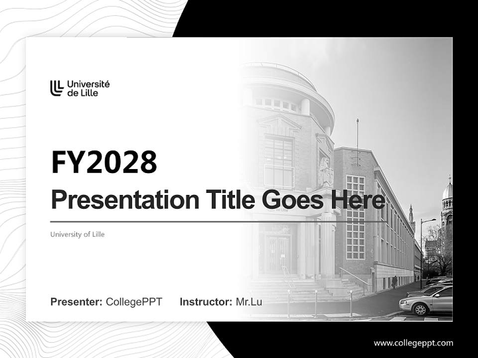 University of Lille Academic Presentation/Research Findings Report PPT Template4:3 ratio PPT effect preview image5