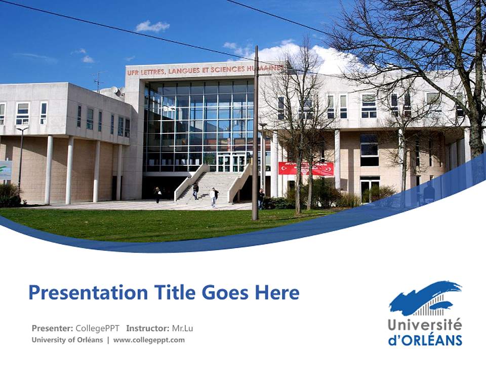 University of Orléans Course/Courseware Creation PPT Template4:3 ratio PPT effect preview image5