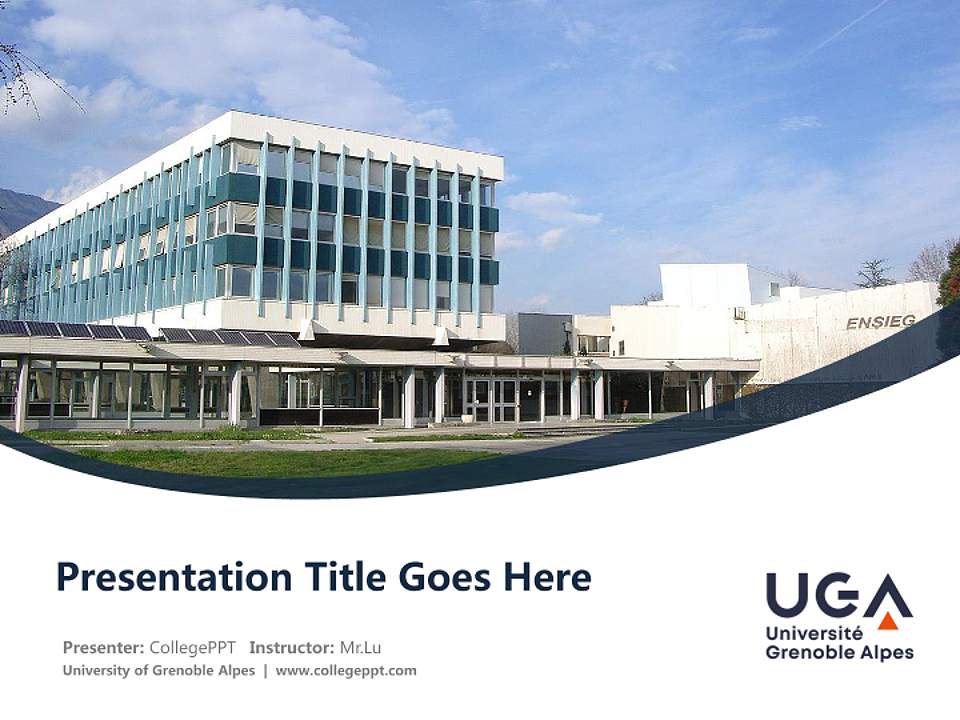 University of Grenoble Alpes Course/Courseware Creation PPT Template4:3 ratio PPT effect preview image5