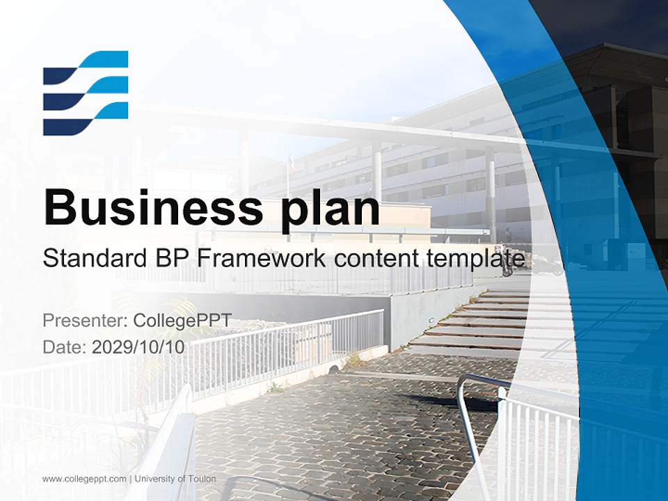 University of Toulon Competition/Entrepreneurship Contest PPT Template4:3 ratio PPT effect preview image9