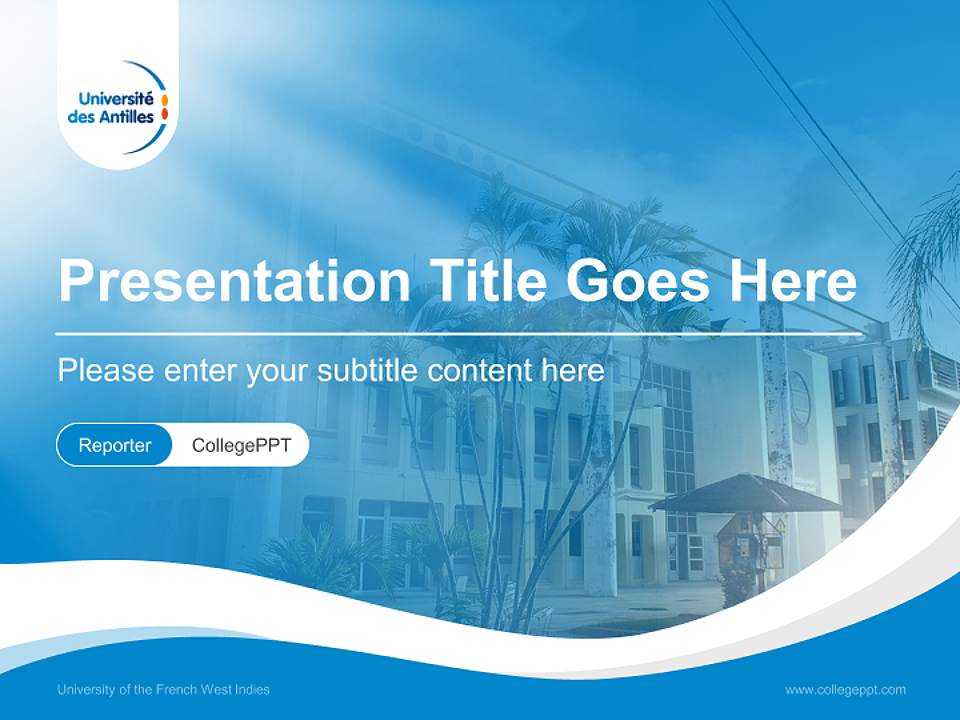 University of the French West Indies Lecture Sharing and Networking Event PPT Template4:3 ratio PPT effect preview image4