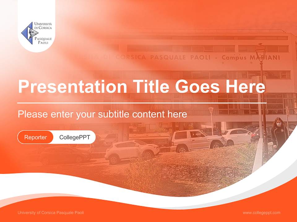 University of Corsica Pasquale Paoli Lecture Sharing and Networking Event PPT Template4:3 ratio PPT effect preview image4