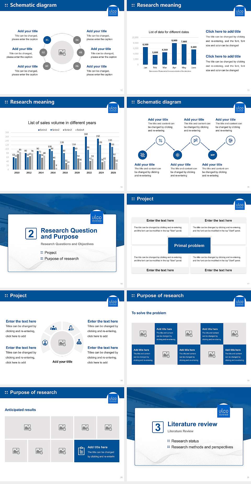 University of Littoral Côte d’Opale – Calais campus Graduation Thesis Defense PPT Template4:3 ratio PPT effect preview image3