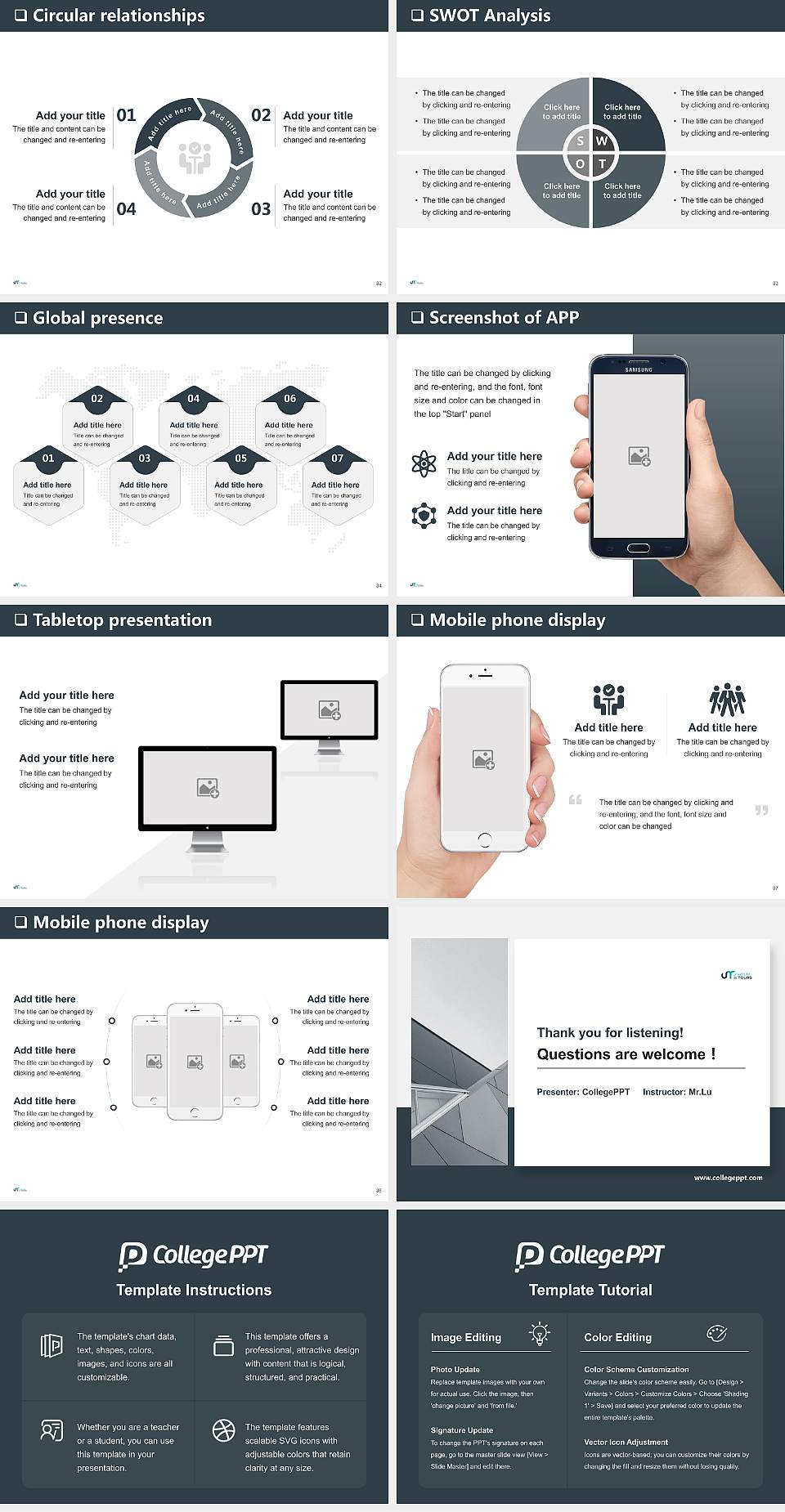 University of Tours General PPT Template4:3 ratio PPT effect preview image5