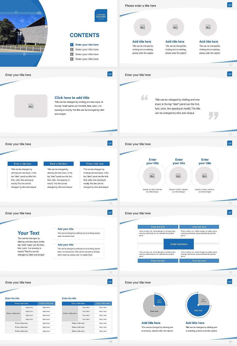 University of La Rochelle Course/Courseware Creation PPT Template16:9 ratio PPT effect preview image2