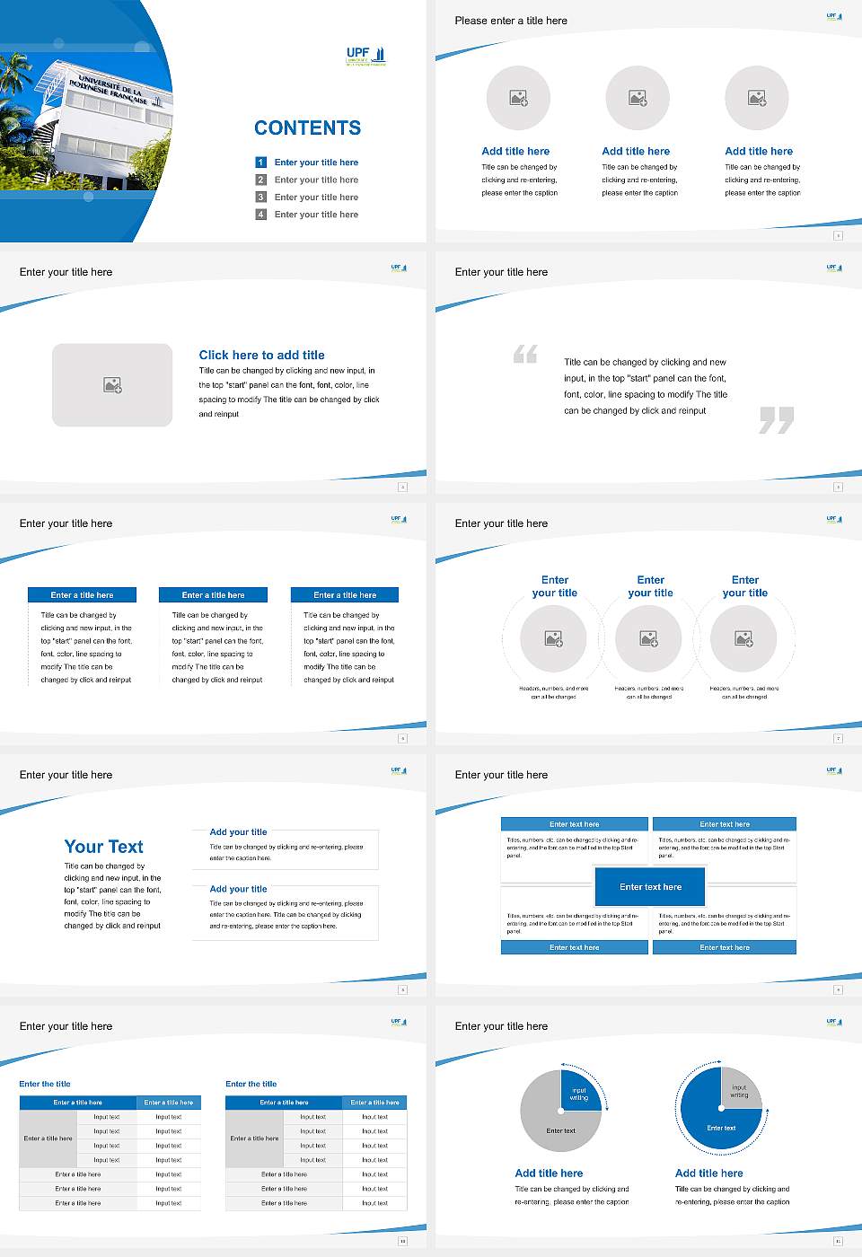 University of French Polynesia Course/Courseware Creation PPT Template16:9 ratio PPT effect preview image2