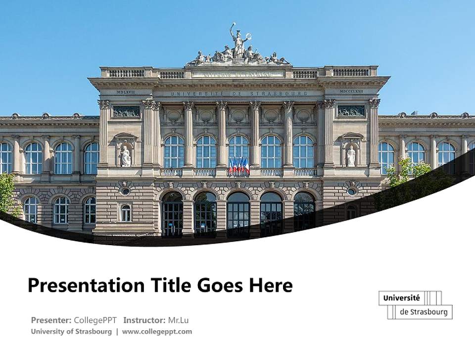 University of Strasbourg Course/Courseware Creation PPT Template4:3 ratio PPT effect preview image5